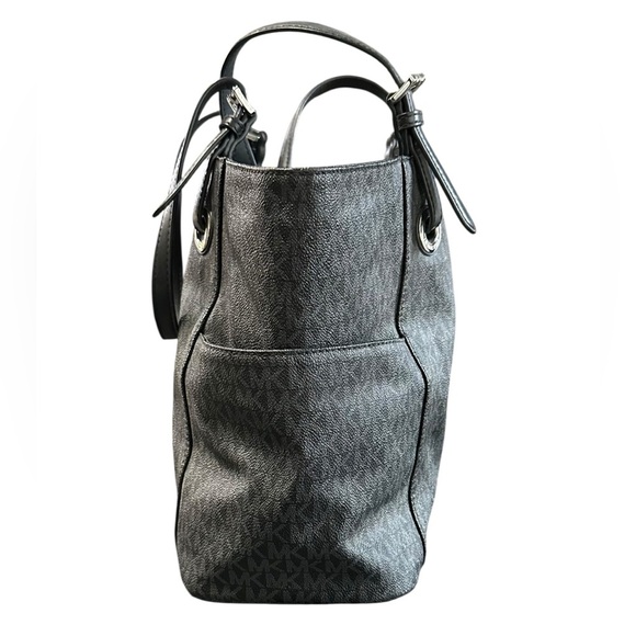 Michael Kors Jet Set Tote Signature Monogram Handbag MK Logo Shoulder Bag Purse - Picture 6 of 16